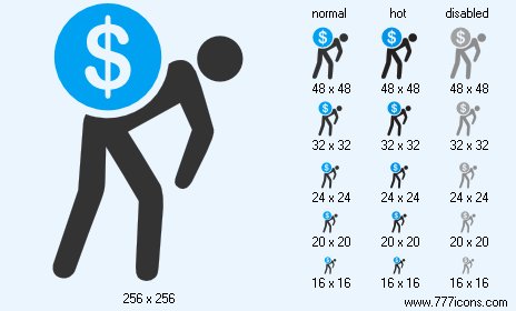 Money Courier Icon Images