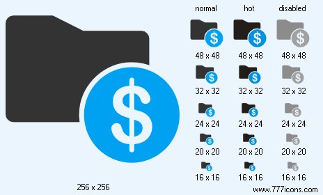 Money Folder Icon Images