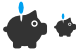 Piggy bank icons