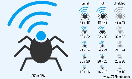 Radio Spy Bug Icon Images