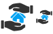 Realty insurance icons