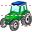 Wheeled tractor icon