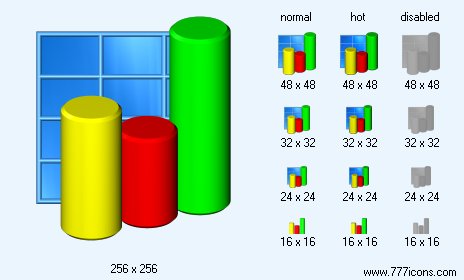 3D Bar Chart Icon Images