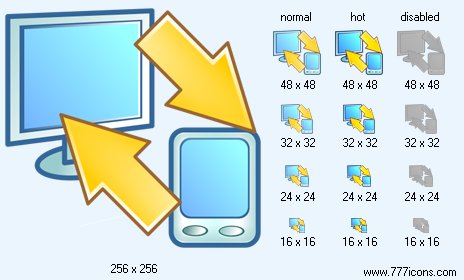 PC-PDA Synchronization Icon Images