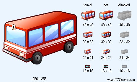 Red Bus Icon Images