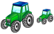 Wheeled tractor icons