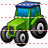 Wheeled tractor icon