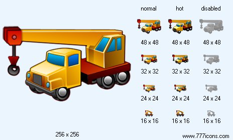 Crane Truck Icon Images