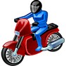 Motorcyclist icon