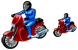 Motorcyclist icons