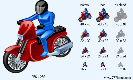 Motorcyclist Icon Images