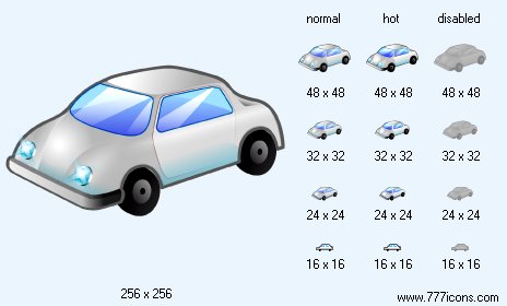 Silver Car Icon Images