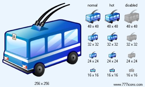 Trolley Bus Icon Images