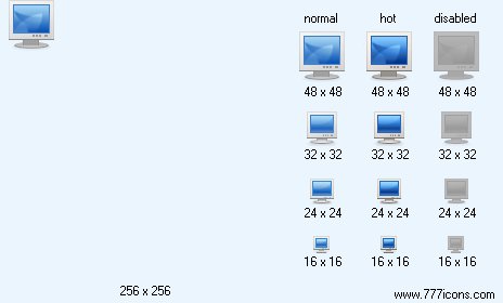 CRT Monitor Icon Images
