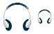 Headphones icons