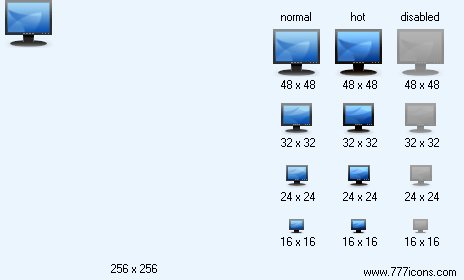 LCD Monitor Icon Images