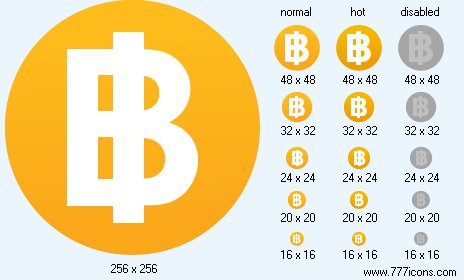 Baht Coin Icon Images