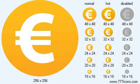 Euro Coin Icon Images