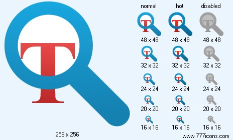 Find Text Icon Images