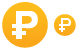 Rouble coin icons