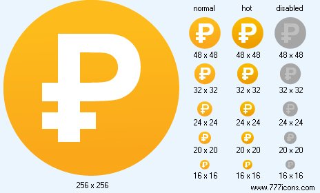 Rouble Coin Icon Images