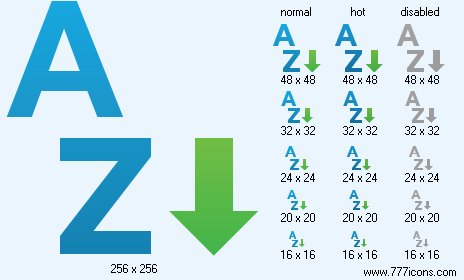 Sorting A-Z Icon Images
