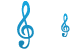 Treble clef icons