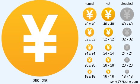 Yen Coin Icon Images