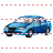 Blue car icon