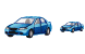 Blue car icons