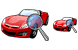 Car testing icons