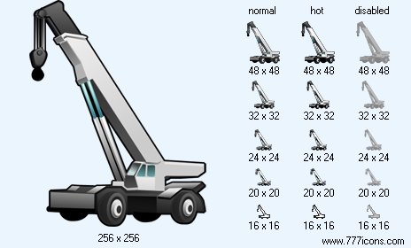 Crane Truck Icon Images