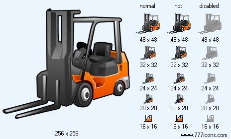 Fork-Lift Truck Icon Images
