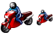 Moto-courier icons