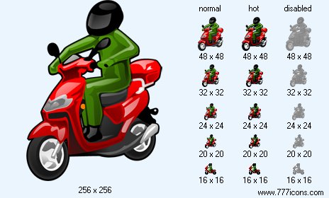 Motorcyclist Icon Images