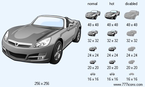 Silver Car Icon Images
