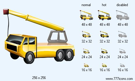 Truck Crane Icon Images