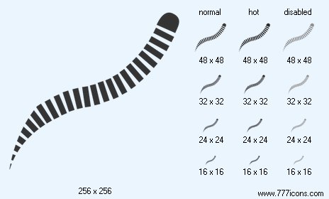 Annelid Worm Icon Images