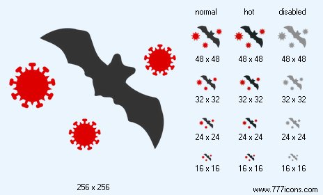 Bat Virus Icon Images