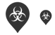 Biohazard marker icons