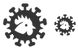 Bird flu virus icons