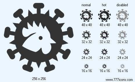 Bird Flu Virus Icon Images