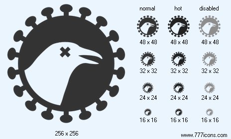 Bird Flu Virus V2 Icon Images