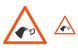 Bird flu warning icons