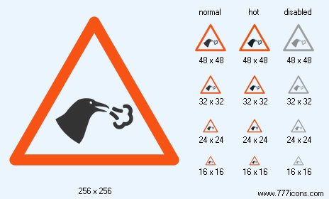 Bird Flu Warning Icon Images