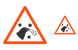 Bird infection warning icons