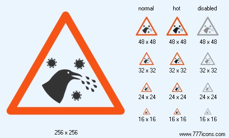 Bird Infection Warning Icon Images