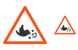 Bird influenza warning icons