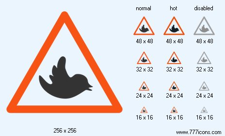 Bird Warning Icon Images