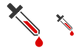 Blood pipette icons